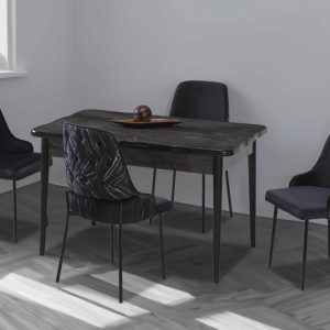 De Sfeer - Keukentafel - Eetkamertafel - EetTafels - Inklapbaar - Irony - 165x80 cm - 4 tot 6 personen - Eettafel - MDF